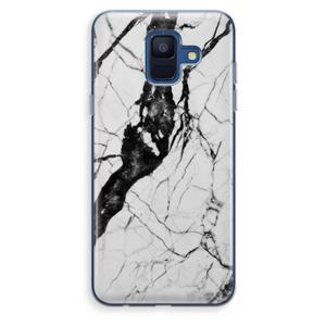 CaseCompany Witte marmer 2: Samsung Galaxy A6 (2018) Transparant Hoesje