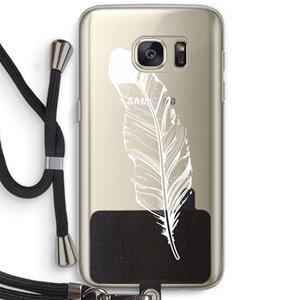 CaseCompany Pluim: Samsung Galaxy S7 Transparant Hoesje met koord