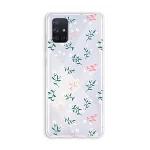 CaseCompany Small white flowers: Galaxy A71 Transparant Hoesje