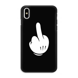 CaseCompany Middle finger black: iPhone XS Tough Case