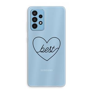 CaseCompany Best heart black: Samsung Galaxy A52 Transparant Hoesje