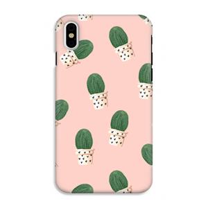 CaseCompany Cactusprint roze: iPhone XS Tough Case