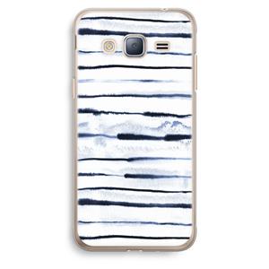 CaseCompany Ink Stripes: Samsung Galaxy J3 (2016) Transparant Hoesje