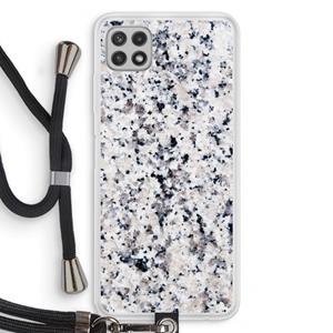 CaseCompany Gespikkelde marmer: Samsung Galaxy A22 4G Transparant Hoesje met koord