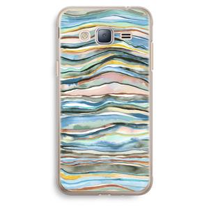 CaseCompany Watercolor Agate: Samsung Galaxy J3 (2016) Transparant Hoesje