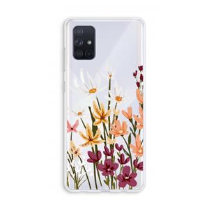 CaseCompany Painted wildflowers: Galaxy A71 Transparant Hoesje