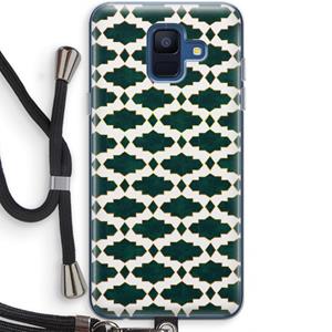 CaseCompany Moroccan tiles: Samsung Galaxy A6 (2018) Transparant Hoesje met koord