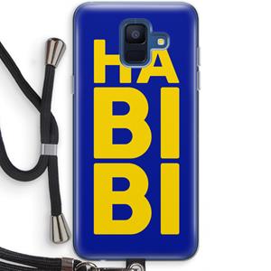 CaseCompany Habibi Blue: Samsung Galaxy A6 (2018) Transparant Hoesje met koord