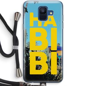 CaseCompany Habibi Majorelle : Samsung Galaxy A6 (2018) Transparant Hoesje met koord