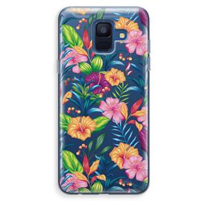 CaseCompany Tropisch 2: Samsung Galaxy A6 (2018) Transparant Hoesje