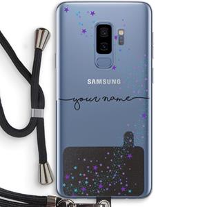 CaseCompany Sterren: Samsung Galaxy S9 Plus Transparant Hoesje met koord