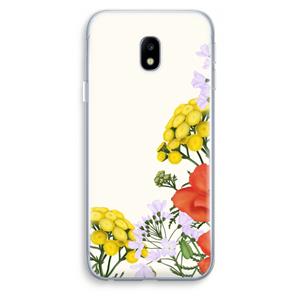 CaseCompany Wilde bloemen: Samsung Galaxy J3 (2017) Transparant Hoesje
