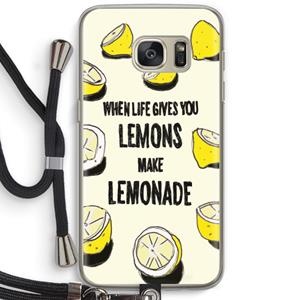 CaseCompany Lemonade: Samsung Galaxy S7 Transparant Hoesje met koord