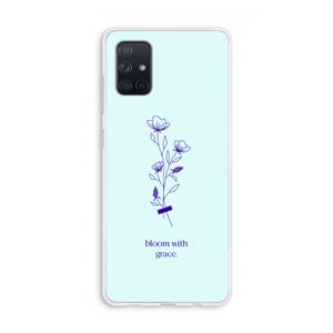 CaseCompany Bloom with grace: Galaxy A71 Transparant Hoesje