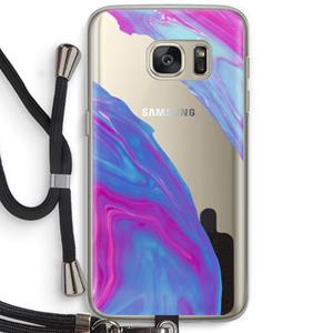 CaseCompany Zweverige regenboog: Samsung Galaxy S7 Transparant Hoesje met koord