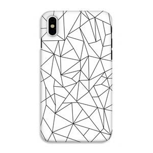 CaseCompany Geometrische lijnen zwart: iPhone XS Tough Case