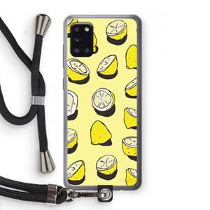 CaseCompany When Life Gives You Lemons...: Samsung Galaxy A31 Transparant Hoesje met koord