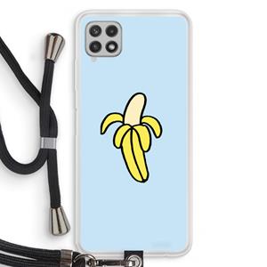 CaseCompany Banana: Samsung Galaxy A22 4G Transparant Hoesje met koord