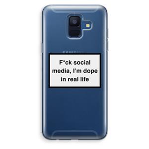 CaseCompany I'm dope: Samsung Galaxy A6 (2018) Transparant Hoesje