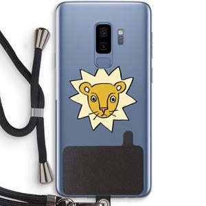 CaseCompany Kleine leeuw: Samsung Galaxy S9 Plus Transparant Hoesje met koord
