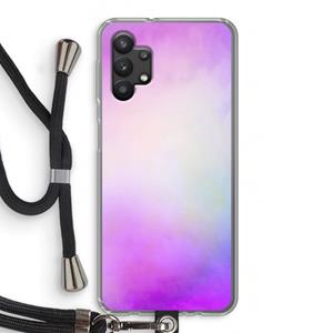 CaseCompany Clouds pastel: Samsung Galaxy A32 5G Transparant Hoesje met koord