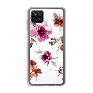 CaseCompany Geschilderde bloemen: Samsung Galaxy A12 Transparant Hoesje