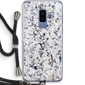 CaseCompany Gespikkelde marmer: Samsung Galaxy S9 Plus Transparant Hoesje met koord