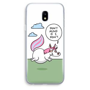 CaseCompany Unicorn: Samsung Galaxy J3 (2017) Transparant Hoesje