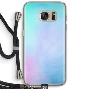 CaseCompany mist pastel: Samsung Galaxy S7 Transparant Hoesje met koord