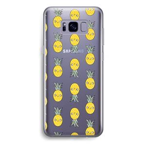 CaseCompany Ananas: Samsung Galaxy S8 Plus Transparant Hoesje