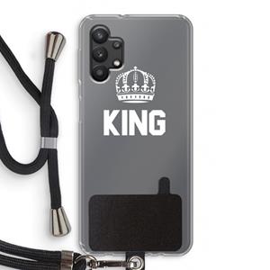 CaseCompany King zwart: Samsung Galaxy A32 5G Transparant Hoesje met koord