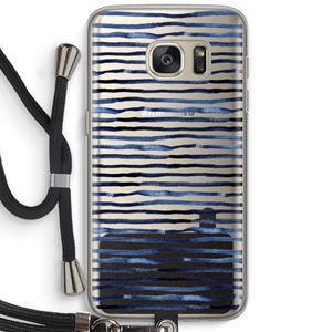 CaseCompany Verrassende lijnen: Samsung Galaxy S7 Transparant Hoesje met koord
