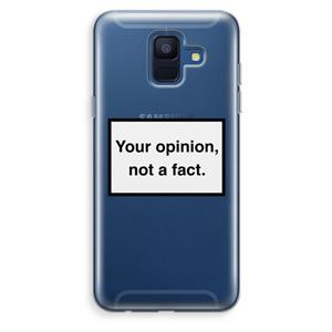 CaseCompany Your opinion: Samsung Galaxy A6 (2018) Transparant Hoesje