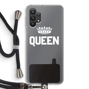 CaseCompany Queen zwart: Samsung Galaxy A32 5G Transparant Hoesje met koord