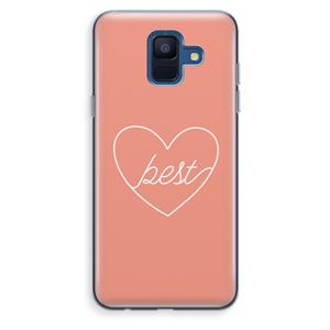 CaseCompany Best heart: Samsung Galaxy A6 (2018) Transparant Hoesje