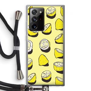 CaseCompany When Life Gives You Lemons...: Samsung Galaxy Note 20 Ultra / Note 20 Ultra 5G Transparant Hoesje met koord