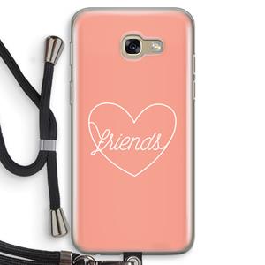 CaseCompany Friends heart: Samsung Galaxy A5 (2017) Transparant Hoesje met koord