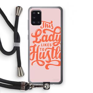 CaseCompany Hustle Lady: Samsung Galaxy A31 Transparant Hoesje met koord