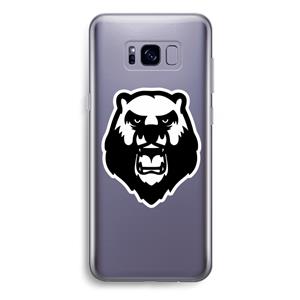 CaseCompany Angry Bear (white): Samsung Galaxy S8 Plus Transparant Hoesje