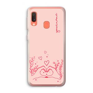 CaseCompany Love is in the air: Samsung Galaxy A20e Transparant Hoesje
