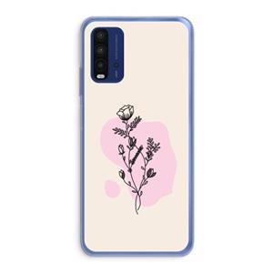 CaseCompany Roses are red: Xiaomi Redmi 9T Transparant Hoesje
