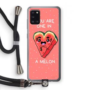CaseCompany One In A Melon: Samsung Galaxy A31 Transparant Hoesje met koord