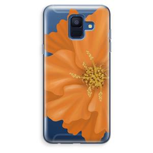 CaseCompany Orange Ellila flower: Samsung Galaxy A6 (2018) Transparant Hoesje