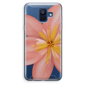 CaseCompany Pink Ellila Flower: Samsung Galaxy A6 (2018) Transparant Hoesje