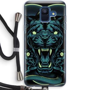 CaseCompany Cougar and Vipers: Samsung Galaxy A6 (2018) Transparant Hoesje met koord
