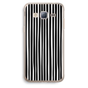 CaseCompany Stripes: Samsung Galaxy J3 (2016) Transparant Hoesje