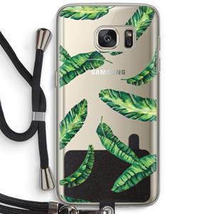 CaseCompany Lange bladeren: Samsung Galaxy S7 Transparant Hoesje met koord