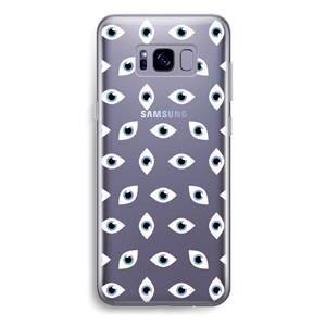 CaseCompany Eyes pattern: Samsung Galaxy S8 Plus Transparant Hoesje