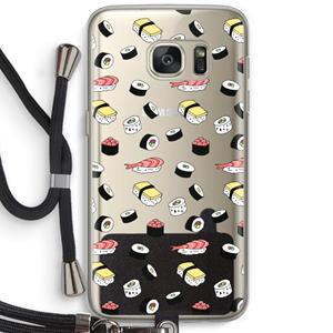 CaseCompany Sushi time: Samsung Galaxy S7 Transparant Hoesje met koord