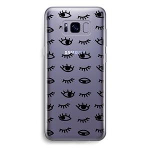 CaseCompany Eye pattern #2: Samsung Galaxy S8 Plus Transparant Hoesje